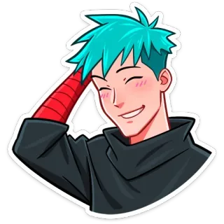☺️ 动漫, 漫画, 角色, 微笑, 卡通, 快乐, 男孩 telegram sticker
