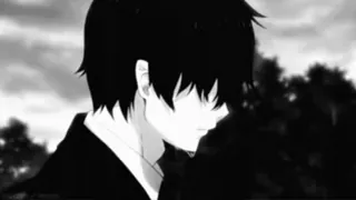 ❤ anime, sad, emotional, black and white, character, manga whatsapp sticker