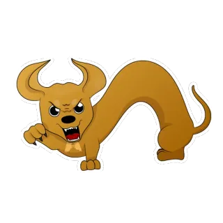 😡 perro, dibujo animado, animal, pegatina, gracioso, meme, tierno whatsapp sticker