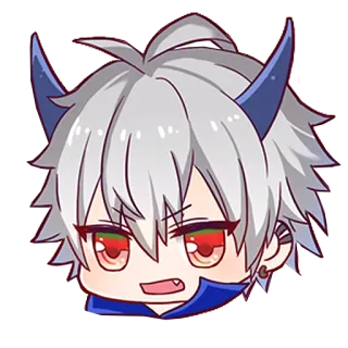 😠 anime, chibi, demon, horns, cute telegram sticker