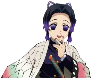 😄 Shinobu Kocho Demon Slayer Anime, Demon Slayer, Shinobu Kocho, Personnage d'anime telegram sticker