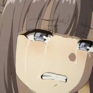 🧸 Anime, weinen, traurig, Mädchen, Tränen telegram sticker