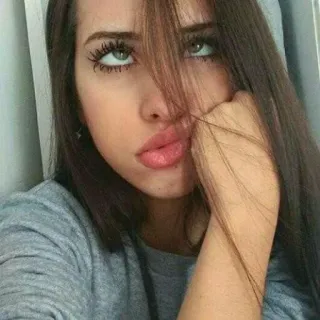 🙄 mulher, menina, retrato, selfie, rosto, cabelo telegram sticker