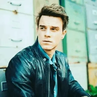 📎 man, portrait, leather jacket, fashion, male, person telegram sticker