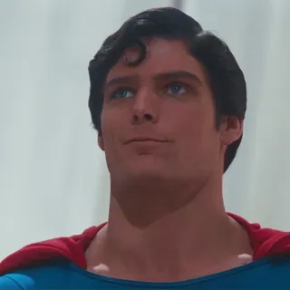 😉 Superman Superheld, Stahlmann, Christopher Reeve, Umhang telegram sticker