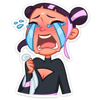 😭 llorando, dibujos animados, lágrimas, triste, emoción, molesto telegram sticker