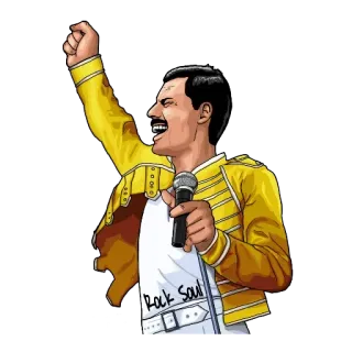 🤟 Freddie Mercury Rock Soul musica, freddie mercury, queen, cantante, rock telegram sticker