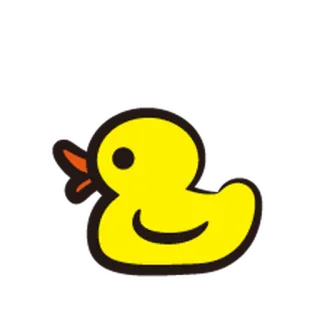 🦆 bebek, kuning, binatang, lucu, bebek karet telegram sticker