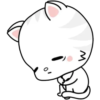 😞 고양이, 귀여운, 동물, 새끼 고양이, 슬픈 telegram sticker