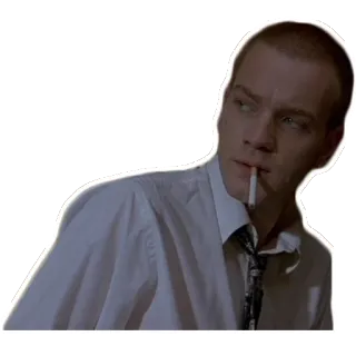 😕 Zigarette, Mann, Rauchen, Schauspieler, Krawatte telegram sticker
