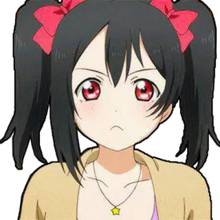☹ Nico Yazawa Love Live! Anime, Cartone animato, Idol, Carino, Ragazza telegram sticker