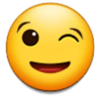 😉 emoji, smiley, wink, yellow, face telegram sticker