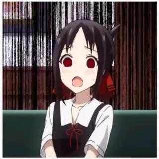 😃 Kaguya Shinomiya Kaguya-sama: Love Is War 动漫, 辉夜大小姐, 恋爱战争, 四宫辉夜, 卡通, 滑稽表情 telegram sticker