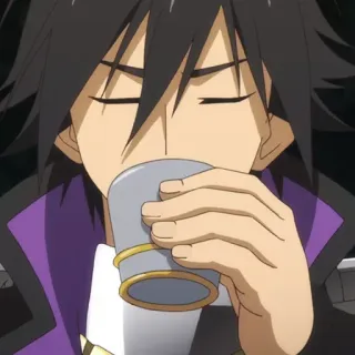 😷 Anime, Boire, Personnage, Boisson telegram sticker
