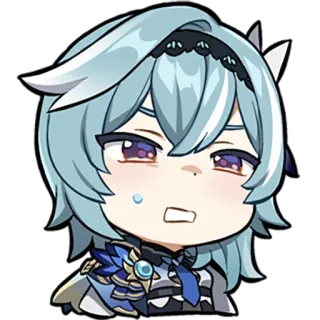 😰 Eula Genshin Impact eula, genshin impact, anime, video game, adesivo, personagem telegram sticker