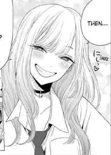⚪️ THEN... anime, manga, girl, smiling, cute telegram sticker