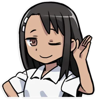 👂 Nagatoro Don't Toy With Me, Miss Nagatoro Anime, Nagatoro, Cartone animato, Carino, Ragazza, Manga, Personaggio telegram sticker
