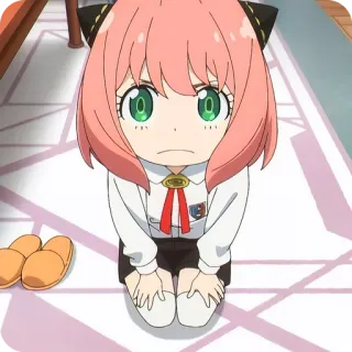 🙂 Anya Forger Spy x Family anime, Spy x Family, Anya Forger, słodki, kreskówka, postać, dziecko telegram sticker