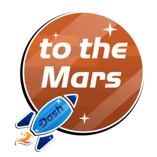 🚀 to the Mars Mars, rocket, space, travel, crypto telegram sticker