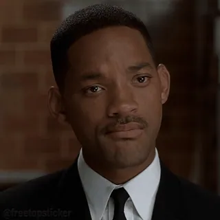 😐 Will Smith Men in Black @freestopsticker Will Smith, Men in Black, acteur, film, agent telegram sticker