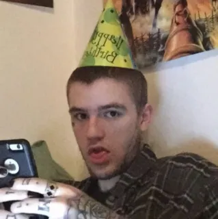 🎉 Lil Peep แร็ปเปอร์, นักดนตรี, ปาร์ตี้, หมวก, เซลฟี่ telegram sticker