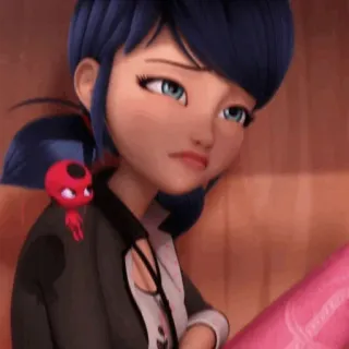 🗼 Marinette Dupain-Cheng Miraculous: Tales of Ladybug & Cat Noir Marinette, Miraculous Ladybug, dessin animé, triste, mignon, animé whatsapp sticker