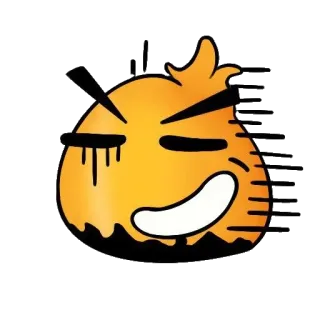 😅 Emoji, Sonrisa burlona, Dibujo animado, Personaje, Expresión, Divertido, Sticker telegram sticker