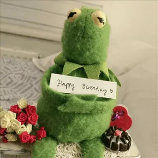 🐸 Kermit Happy Birthday aniversário, kermit, muppets, saudação, feliz, celebração whatsapp sticker