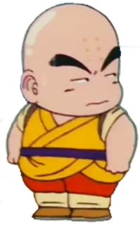 😒 Krillin Dragon Ball krillin, dragon ball, anime, manga, cartoon, sticker telegram sticker