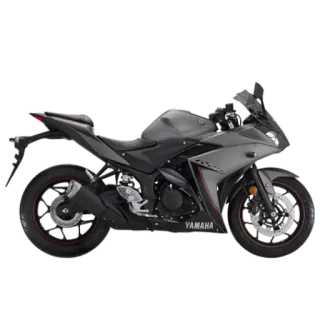 😃 motocykl, pojazd, Yamaha, szary, motor telegram sticker