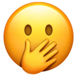 🤭 이모지, 침묵, 쉿, 손, 입, 조용한 telegram sticker