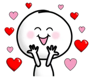 👐 cuore, carino, amore, felice, gioioso, emoticon telegram sticker