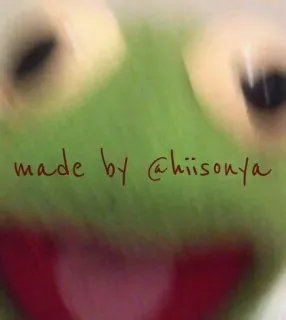 🍀 Kermit made by @hiisonya кермит, маппет, мем, лягушка whatsapp sticker