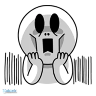 😳 การ์ตูน, ตัวละคร, สติกเกอร์, กลัว, ประหลาดใจ, ตกใจ, หวาดกลัว, สยองขวัญ telegram sticker