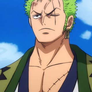 🍾 Zoro One Piece Аниме, Ван Пис, Ророноа Зоро, Зоро, Мечник telegram sticker