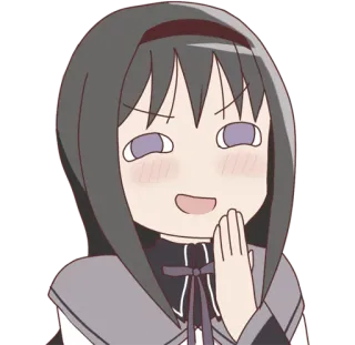😈 Homura Akemi Puella Magi Madoka Magica Anime, Homura Akemi, Magical Girl, Madoka Magica, arrogante telegram sticker