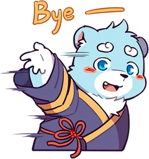 👋 Bye Bär, Tschüss, Winken, Tier, Süß whatsapp sticker