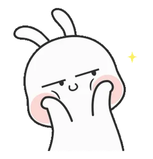 🤗 lapin, mignon, animal, dessin animé, kawaii, conejito telegram sticker