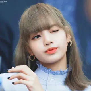 🐬 Lisa kpop, lisa, blackpink, chanteuse, femme, clin d'oeil telegram sticker