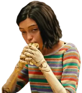 🙄 Alita Alita: Battle Angel Ciborgue, Anime, Mangá, Ficção científica, Robô, Garota, Alita whatsapp sticker