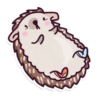 🙁 เม่น, สัตว์, น่ารัก, การ์ตูน, สติกเกอร์ telegram sticker