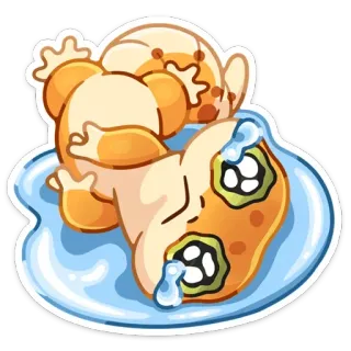 😭 наклейка, мультфильм, милый, животное, существо telegram sticker