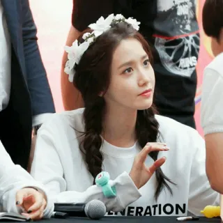 🌑 ERATION Korea, wanita, idola, imut, mahkota bunga, kepang, sweter whatsapp sticker