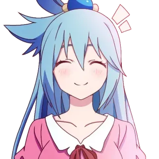 😍 Aqua Konosuba Anime, Konosuba, Aqua, Charakter, Lächeln, Kawaii, Süß whatsapp sticker