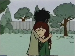 🌟 Daria cartoon, Daria, hug, friendship, animated telegram sticker