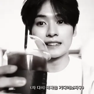 🔪 (자 다시 아파를 기다려보자구) person, portrait, beverage, indoors, coffee telegram sticker