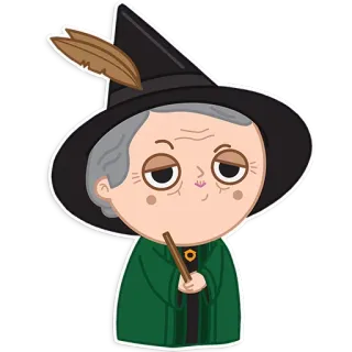 🐈 Minerva McGonagall Harry Potter wizard, witch, magic, Harry Potter, Minerva McGonagall, professor telegram sticker