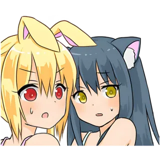 Лучшие подруги @Nyasticks telegram stickers