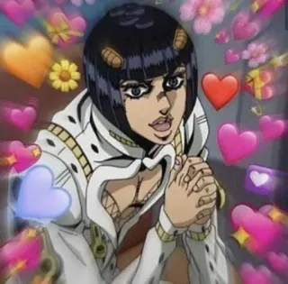 ❤ Bruno Bucciarati JoJo's Bizarre Adventure Anime, Coeurs, Mignon, Amour, JJBA, Fan art, Meme whatsapp sticker