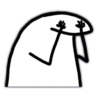 🤦‍♀️ stick figure, florkofcows, funny, meme telegram sticker